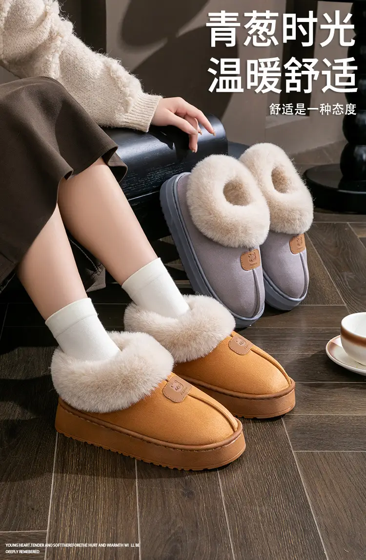 2025 Winter Warm Cotton Slippers for Women — feature 1