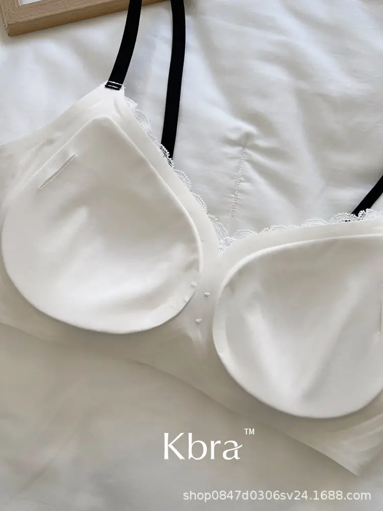 Lace Contrasting Floral Underwear for Women with Small Breasts, Push-Up and Side Breast Reduction, Seamless and Wire-Free Bra — feature 10