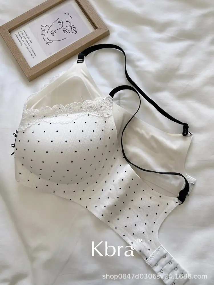 Lace Contrasting Floral Underwear for Women with Small Breasts, Push-Up and Side Breast Reduction, Seamless and Wire-Free Bra — feature 12