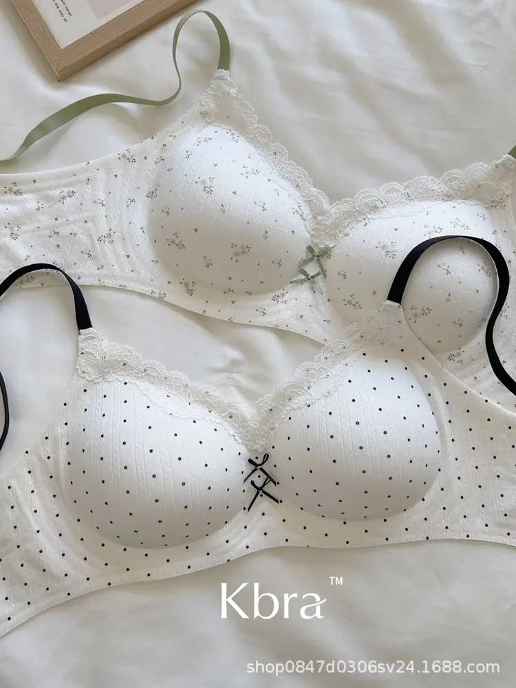 Lace Contrasting Floral Underwear for Women with Small Breasts, Push-Up and Side Breast Reduction, Seamless and Wire-Free Bra — feature 21