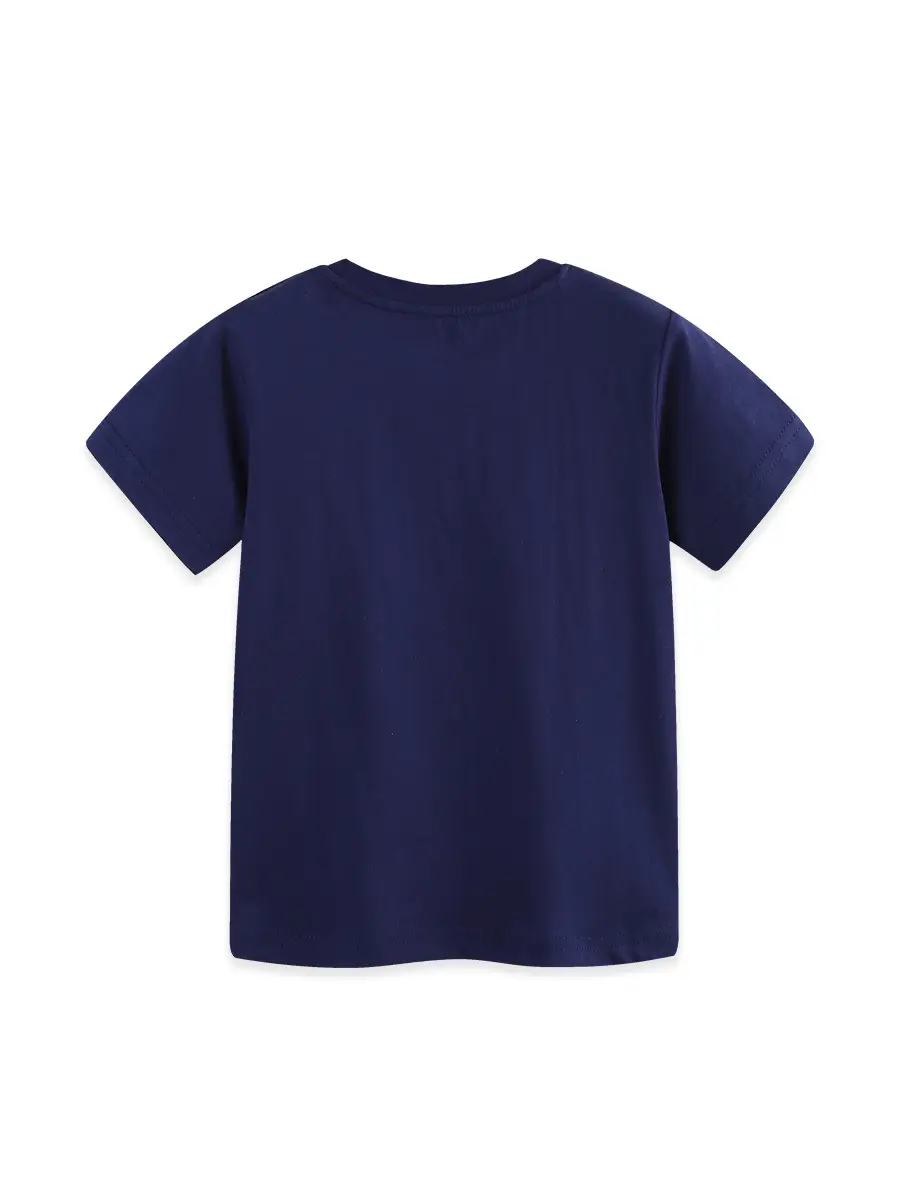 Kids Space T-Shirt Blue Round Neck Short Sleeve - Image 5
