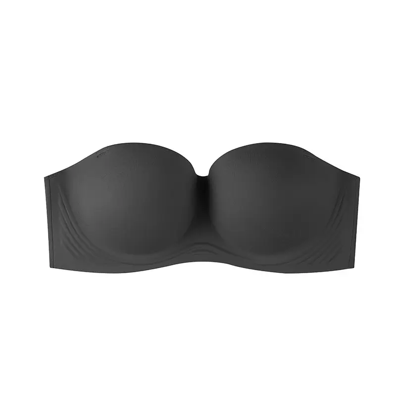 Cross-Border Plus-Size Strapless Bra, Non-Slip, Seamless, Push-Up, Women's Bandeau, Large Size F Cup Bra, Makes Large Bust Appear Smaller