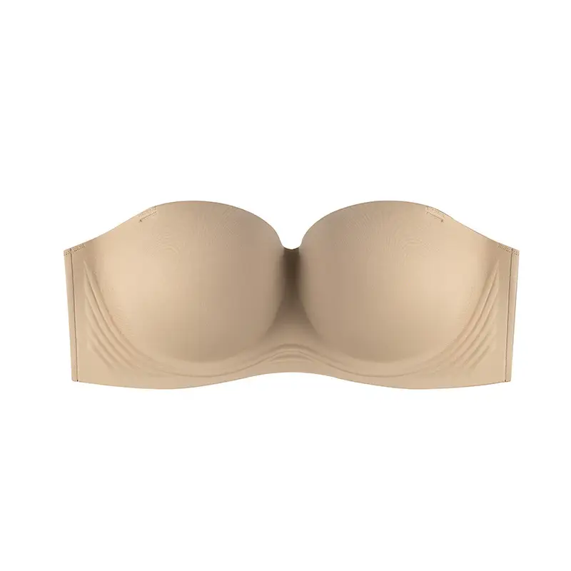 Cross-Border Plus-Size Strapless Bra, Non-Slip, Seamless, Push-Up, Women's Bandeau, Large Size F Cup Bra, Makes Large Bust Appear Smaller