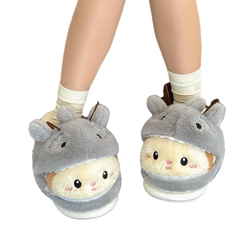Winter Plush Shark Slippers for Women Men - Image 6