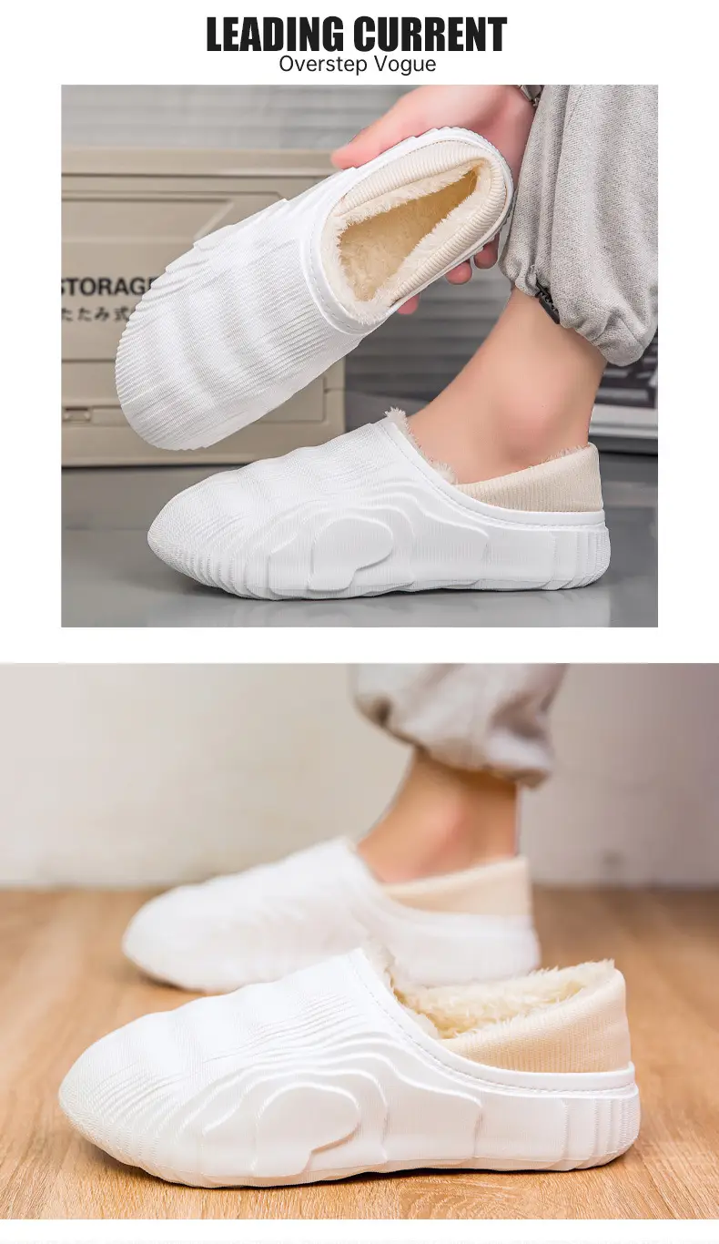 Men's Cotton Slippers with Heel Cover, Winter Indoor Home Slippers, Super Soft and Warm, Trendy Lazy Shoes, Cross-Border — feature 9