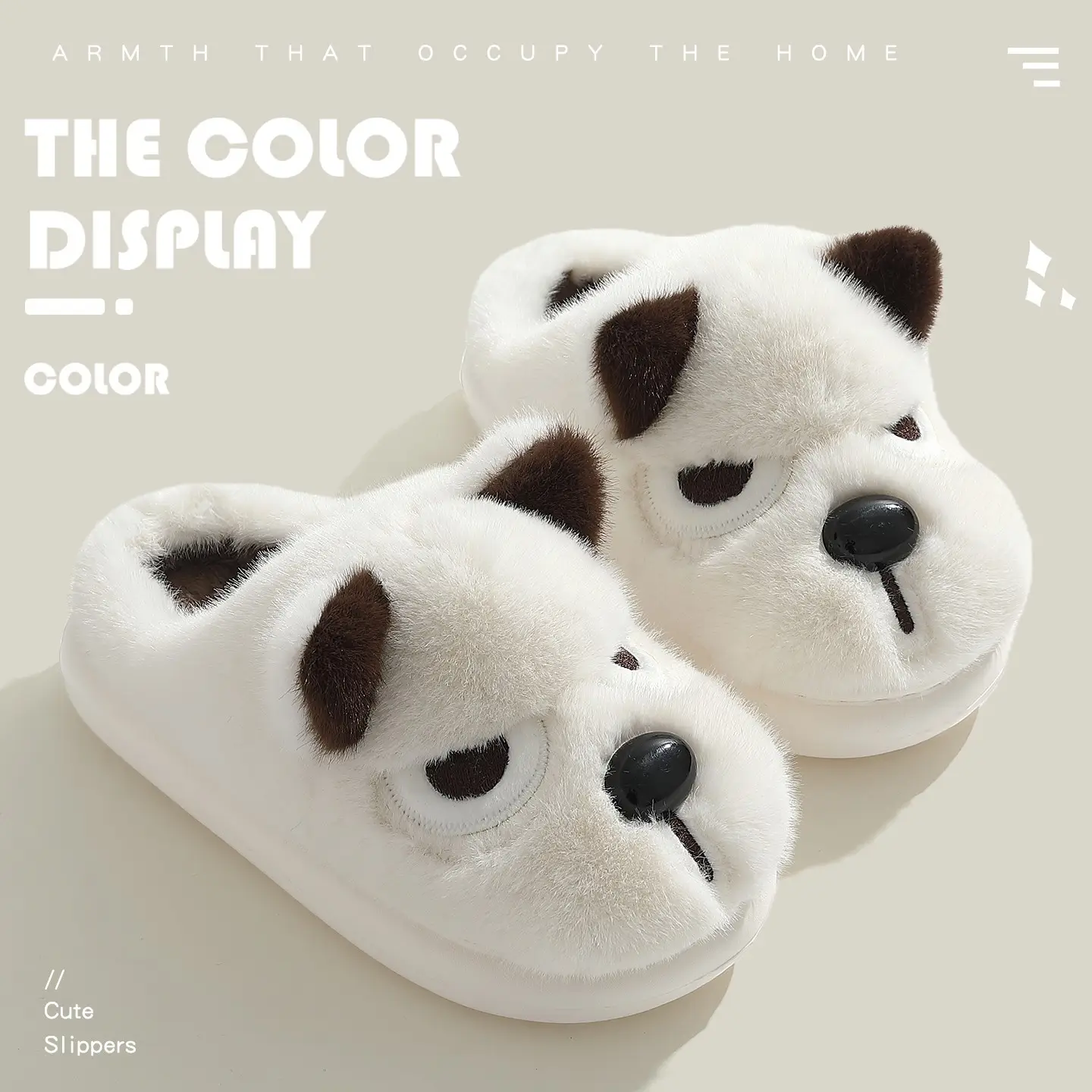 Funny Puppy Cotton Slippers Winter Warm Women's - Image 6