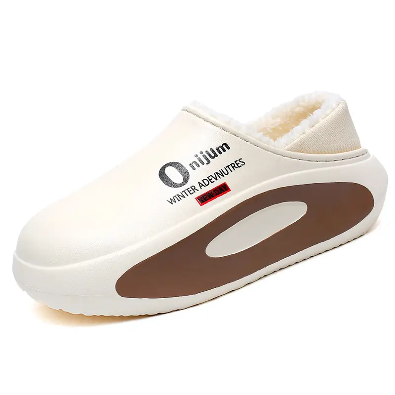 Men's Winter Cotton Slippers with Thickened Fleece Lining, Indoor Home Slippers with Closed Heel, Ultra-Soft, Waterproof, Non-Slip, and Warm Cotton Shoes - Image 9