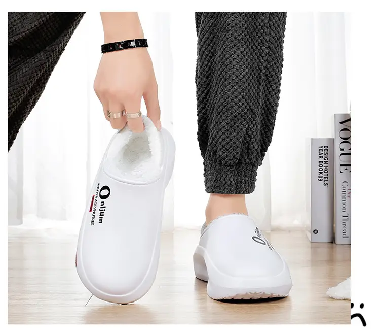 Men's Winter Cotton Slippers with Thickened Fleece Lining, Indoor Home Slippers with Closed Heel, Ultra-Soft, Waterproof, Non-Slip, and Warm Cotton Shoes — feature 9
