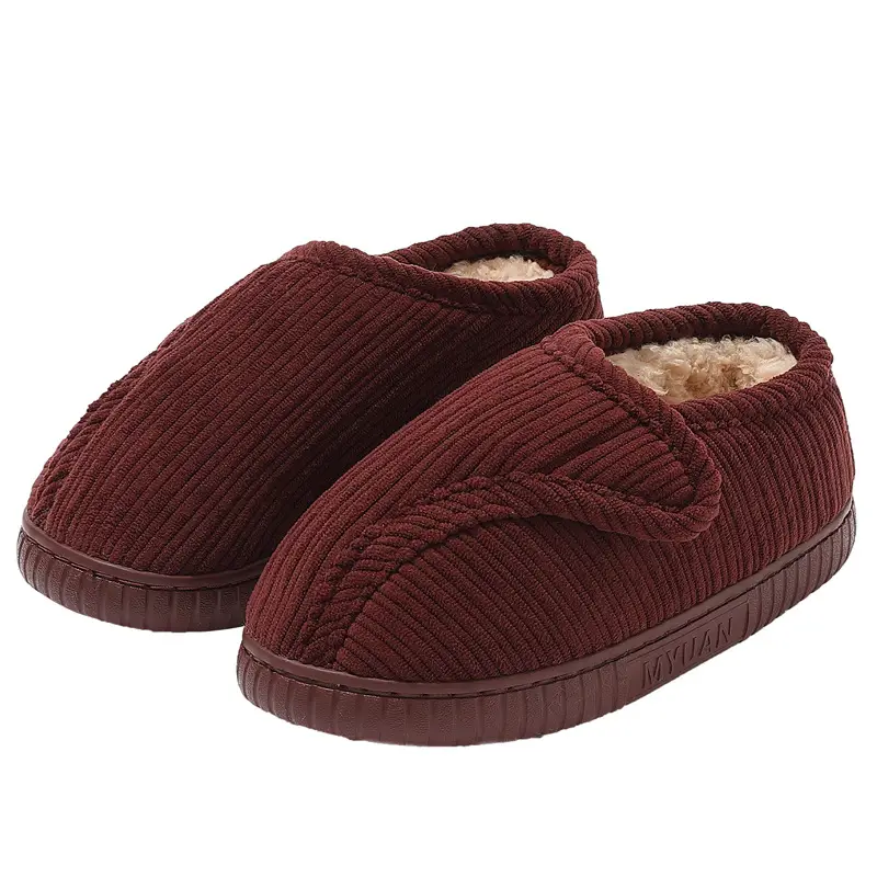 Women's Fleece Lined Slippers酒红 Autumn Winter - Image 8