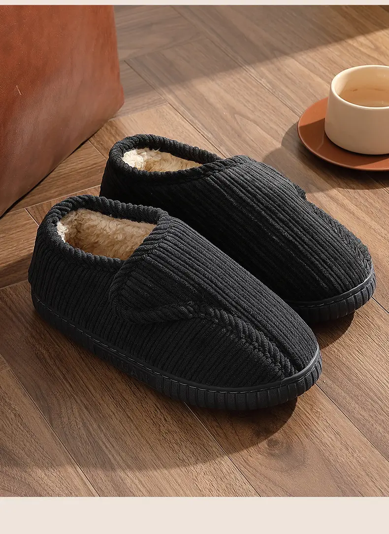 Women's Fleece Lined Slippers酒红 Autumn Winter — feature 12