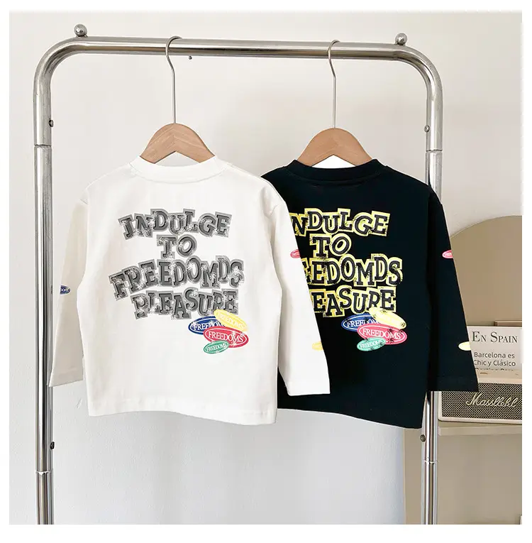 Kids T-Shirt Set Nausicaa Print Cotton Black White — feature 14
