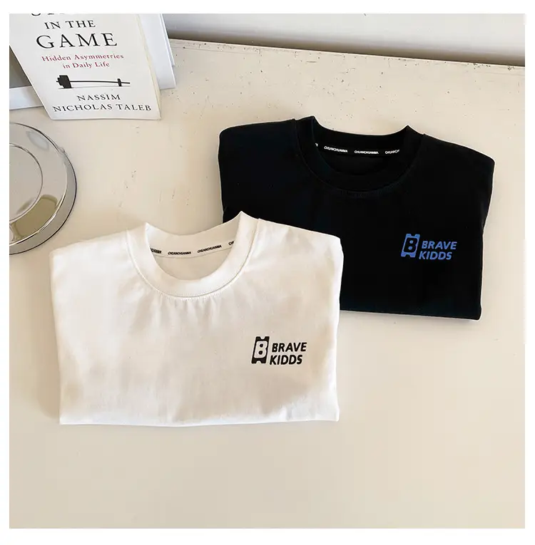 Kids T-Shirt Set Nausicaa Print Cotton Black White — feature 19