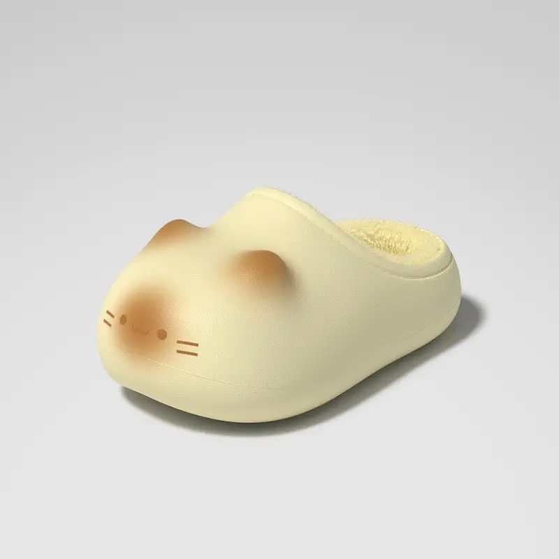 Cartoon Cat Cotton Winter Slippers Women's Indoor Non-Slip - Image 4