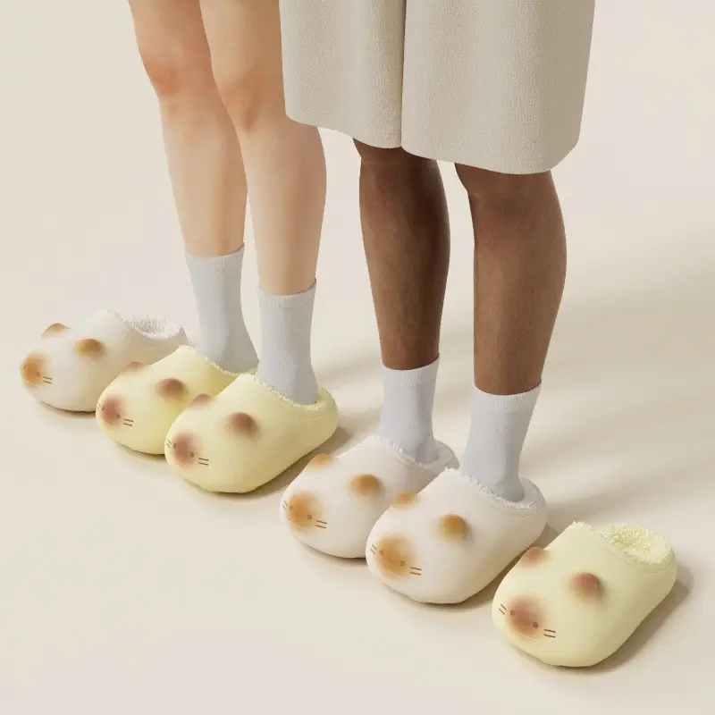 Cartoon Cat Cotton Winter Slippers Women's Indoor Non-Slip - Image 5