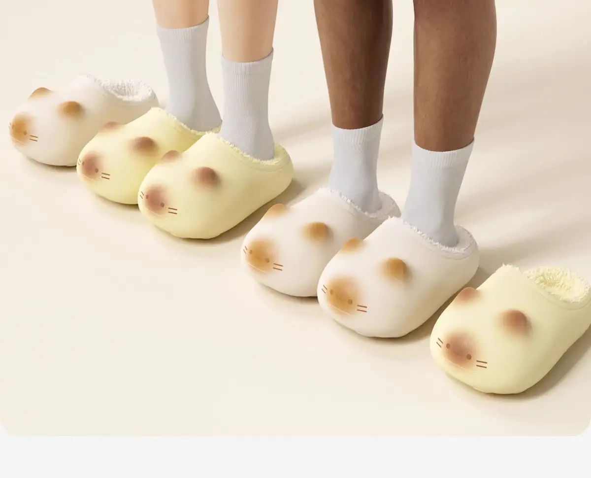 Cartoon Cat Cotton Winter Slippers Women's Indoor Non-Slip — feature 17