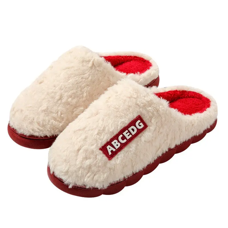 Amazon's New Cotton Slippers for Autumn and Winter with Heels for Home Indoor Use Thick-Soled Warm Home Furry Cotton Shoes for Women - Image 10