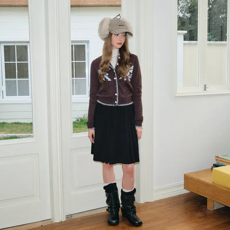 Women Plaid Earflap Cap Warm Winter Cap - Image 6