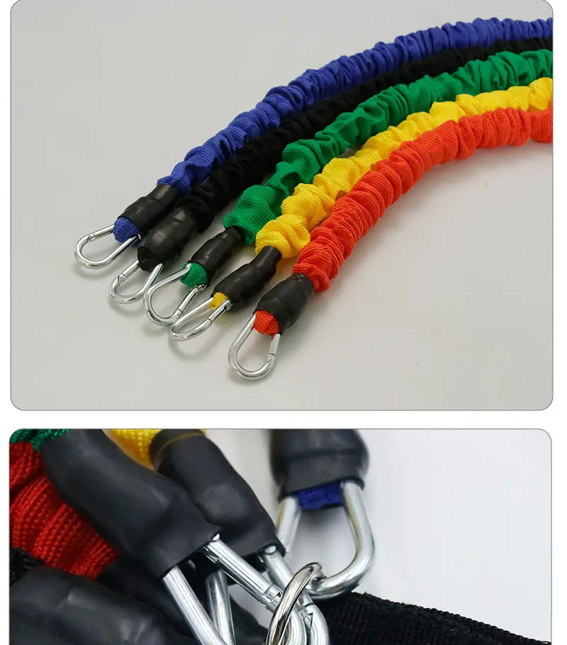 Tension Rope 11-Piece Set Tpe Fitness Puller Amazon Hot Selling Elastic Rope Multifunctional Resistance Rope — feature 16