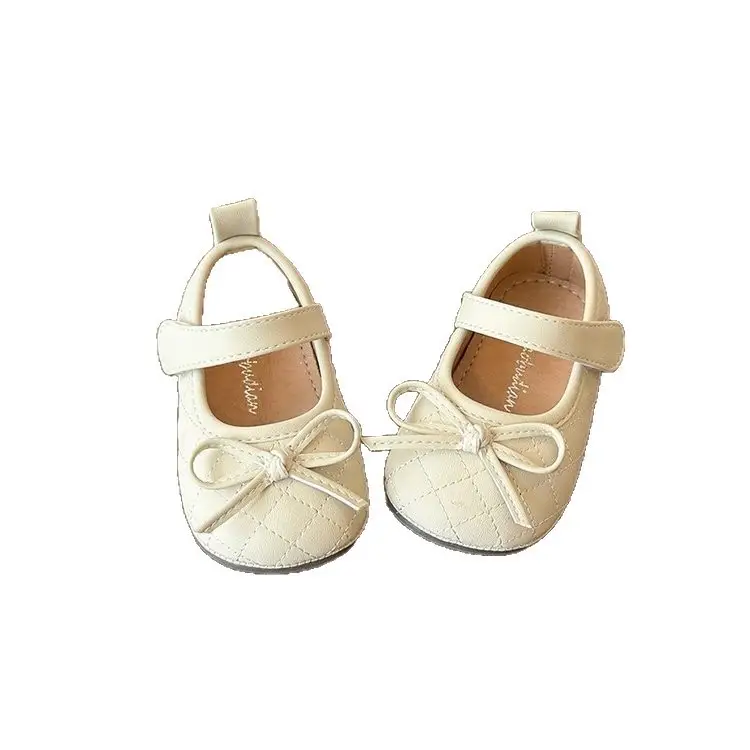 Little Baby Princess Shoes Spring and Autum Soft-Soled Baby Shoes for Girls Toddler Shoes 1 to 3 Years Old Soft Leather Girls' Shoes Flats
