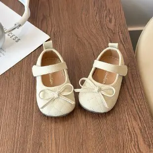 Little Baby Princess Shoes Spring and Autum Soft-Soled Baby Shoes for Girls Toddler Shoes 1 to 3 Years Old Soft Leather Girls' Shoes Flats