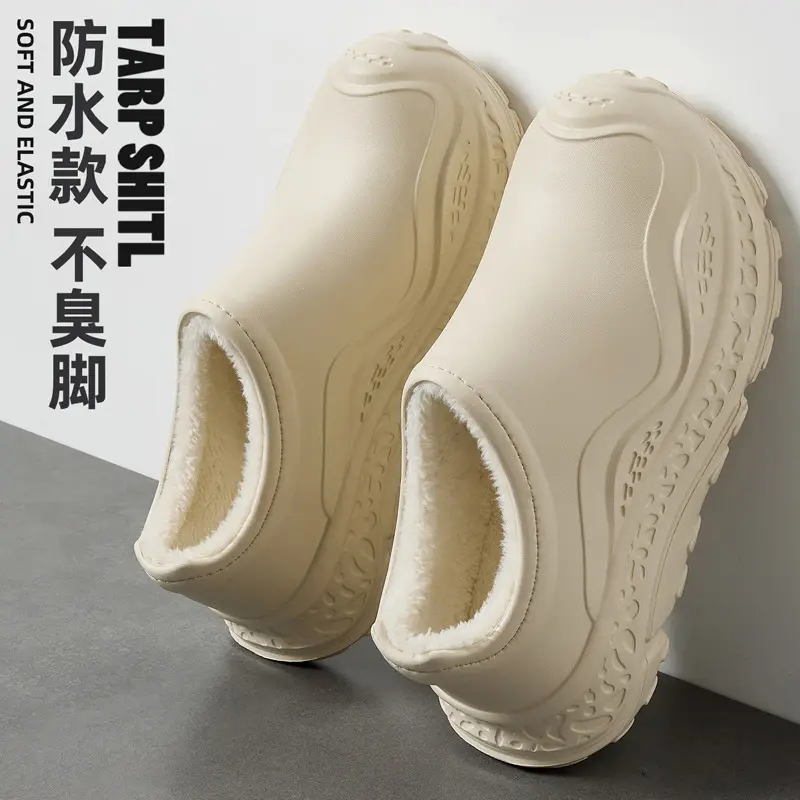 Waterproof Cotton Slippers for Men Women Autumn Winter 2025 - Image 3