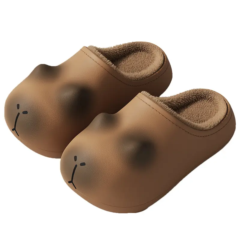 Waterproof Cotton Slippers for Children, Winter Outer Wear, Non-Slip Soft-Soled Slippers, Autumn and Winter Home Warm Cotton Slippers, Girls' Shoes Wholesale - Image 9
