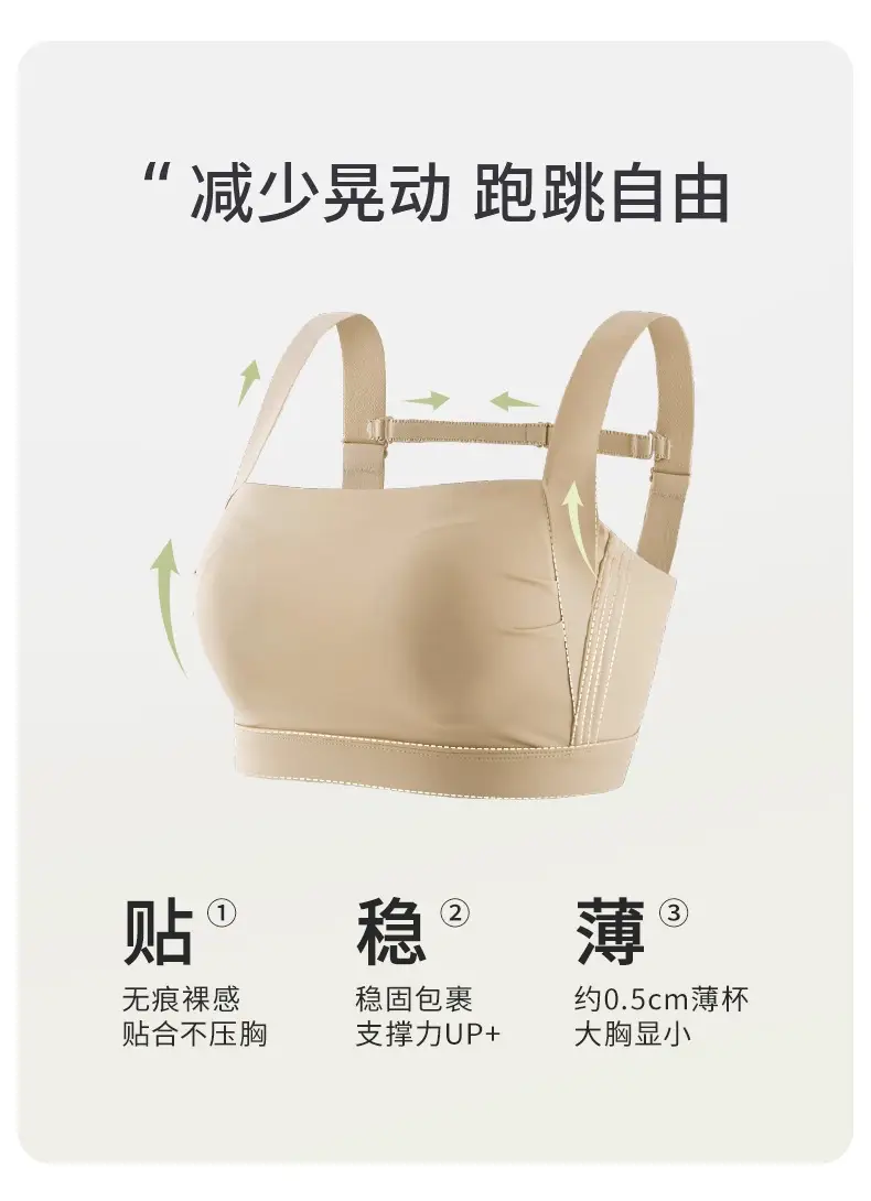 Brand Plus-Size Bra for Large Busts, Minimizing Effect, Women's Bra for Side Breast Reduction, Anti-Sagging, Thin Style, Light Sports Bra, Full Cup — feature 4
