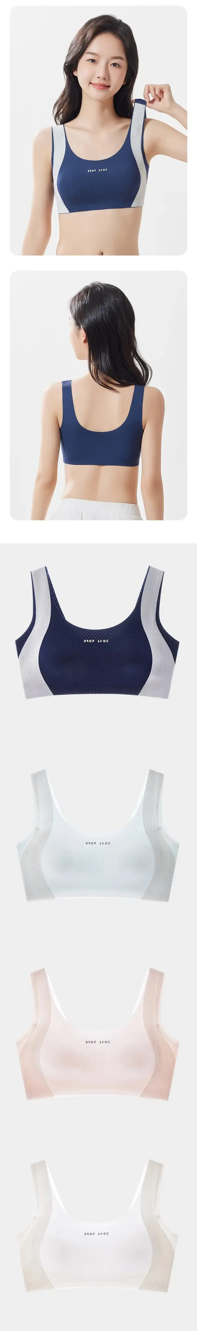 Tingmei [Silk Air Breathing Cup] Girls Sports Shockproof Junior High School Moisture-Wicking Shaping Underwear Cotton — feature 36