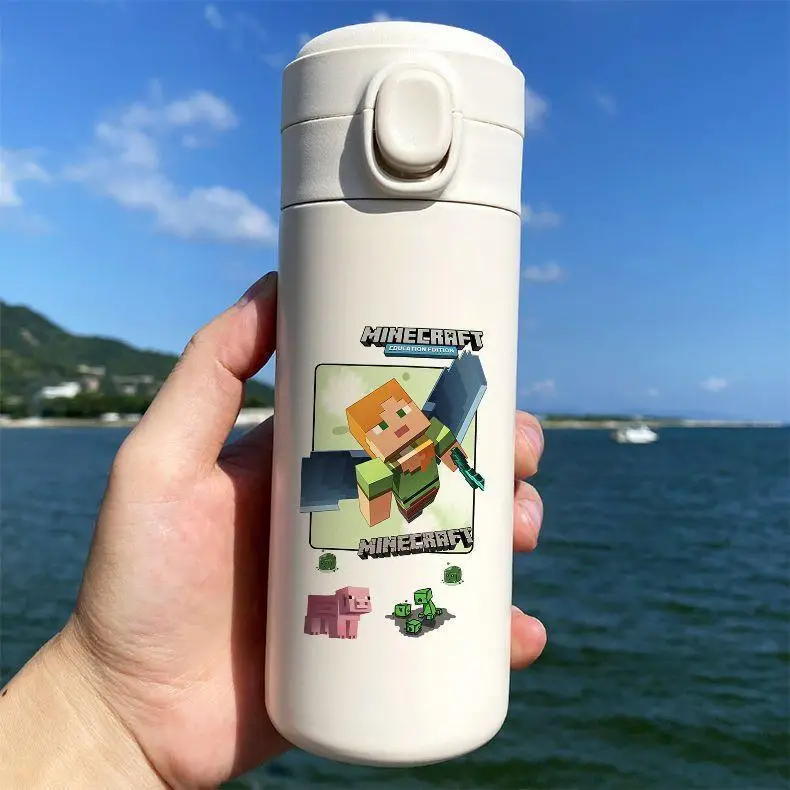 My World Thermos Cup 304 Stainless Steel Cartoon Creeper Water Cup Anime 2D Student Back-To-School Season - Image 3