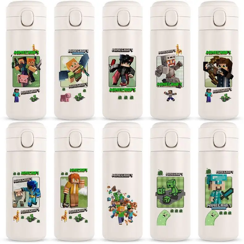 My World Thermos Cup 304 Stainless Steel Cartoon Creeper Water Cup Anime 2D Student Back-To-School Season - Image 4