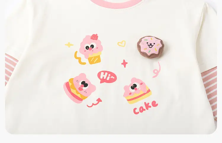 Duduia 7A Antibacterial Kids T-Shirt White Blue — feature 28