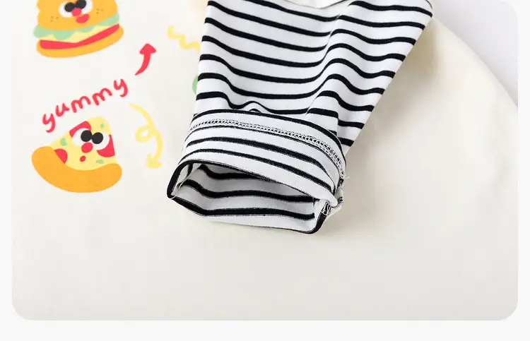 Duduia 7A Antibacterial Kids T-Shirt White Blue — feature 36
