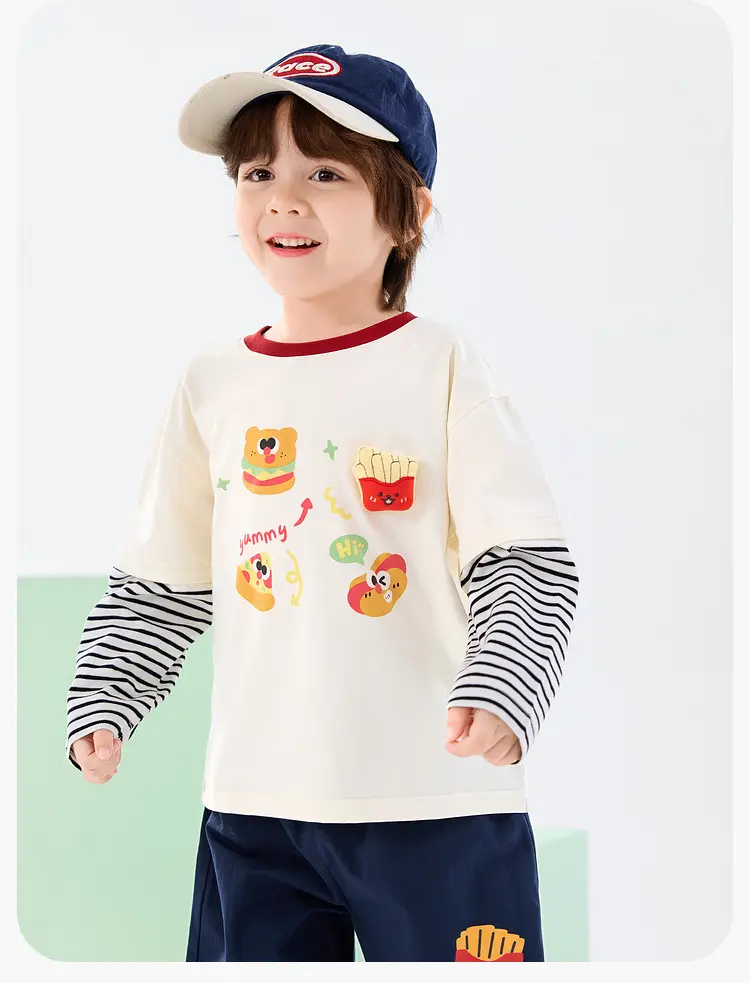 7A Antibacterial Kids T-Shirt Set White Blue — feature 21