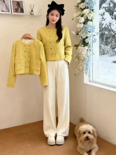 Autumn and Winter New French Short Chic Little Fragrance Jacket for Women, Spring and Autumn Style New Blazer Top - Image 4