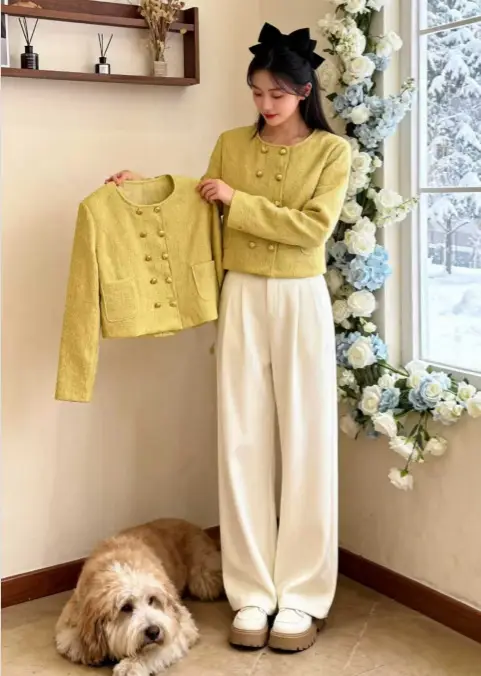 Autumn and Winter New French Short Chic Little Fragrance Jacket for Women, Spring and Autumn Style New Blazer Top — feature 5