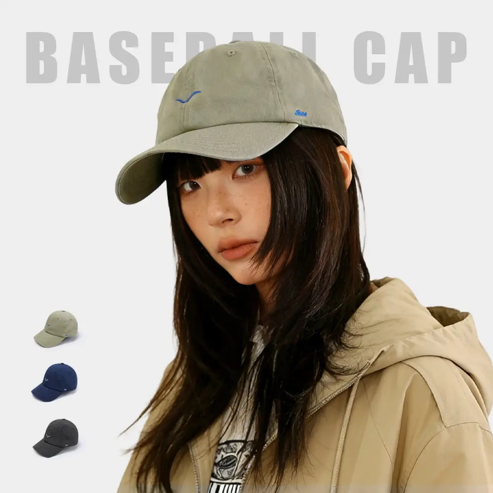 Olive Green Women's Adjustable Baseball Cap with Blue Logo - Image 4