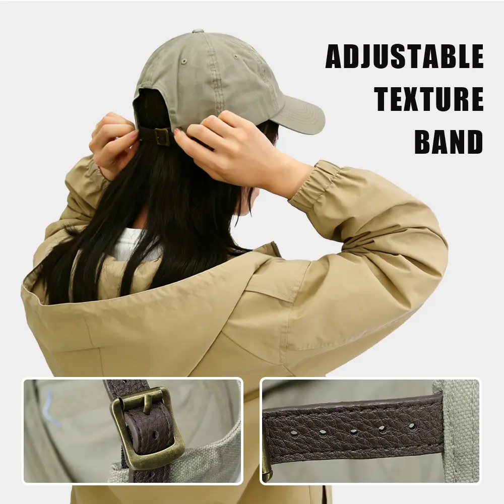 Olive Green Women's Adjustable Baseball Cap with Blue Logo - Image 5
