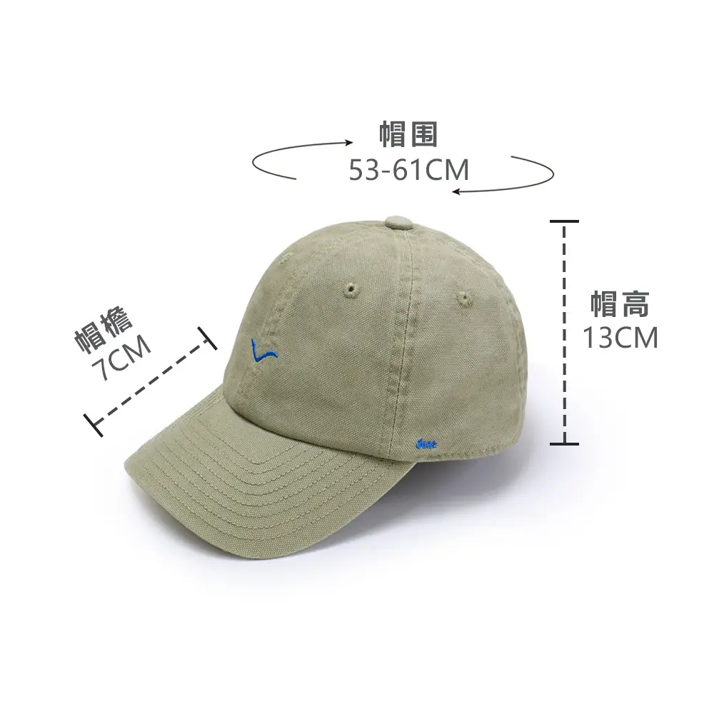 Olive Green Women's Adjustable Baseball Cap with Blue Logo - Image 6