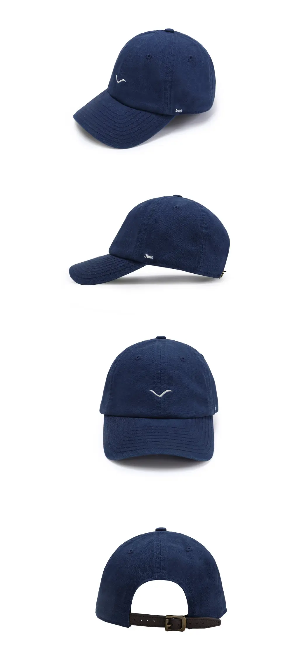 Olive Green Women's Adjustable Baseball Cap with Blue Logo — feature 4