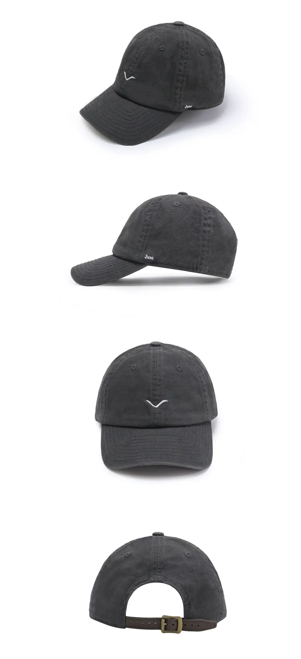 Olive Green Women's Adjustable Baseball Cap with Blue Logo — feature 5