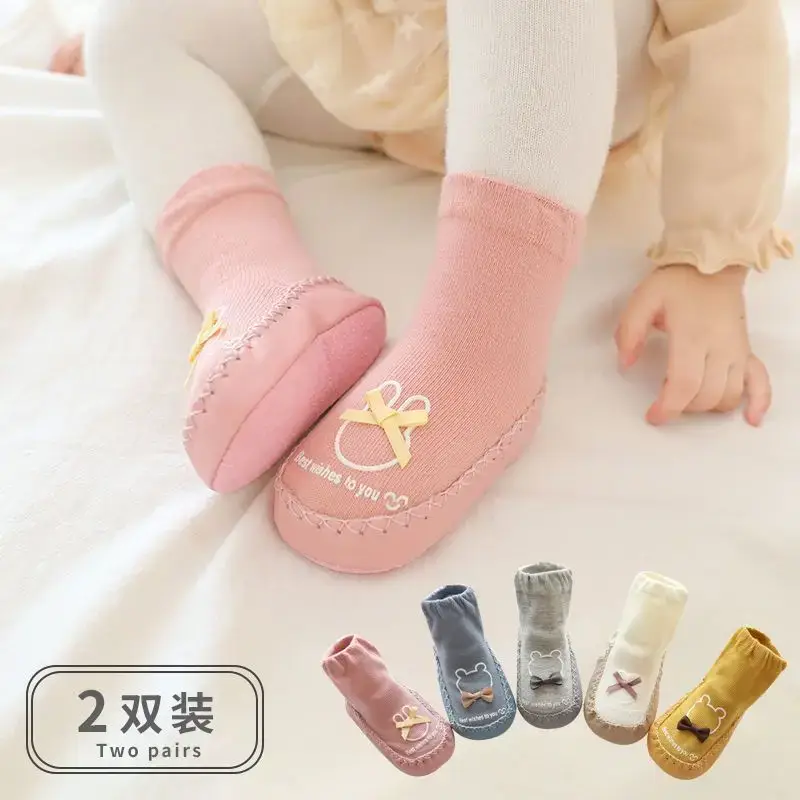 Baby Non-Slip Socks & Shoes White Yellow - Image 20