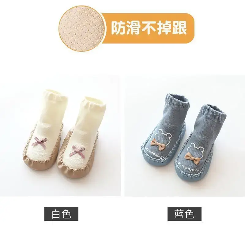 Baby Non-Slip Socks & Shoes White Yellow - Image 7