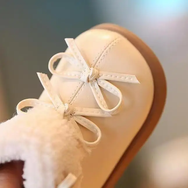 Baby Girl Winter Boots Princess Bow Soft Sole — feature 1