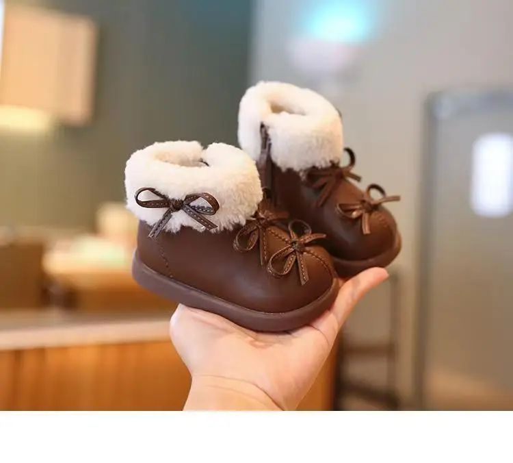 Baby Girl Winter Boots Princess Bow Soft Sole — feature 12