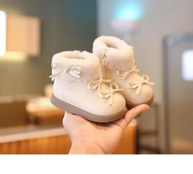 Baby Girl Winter Boots Princess Bow Soft Sole — feature 14