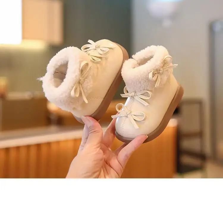 Baby Girl Winter Boots Princess Bow Soft Sole — feature 5