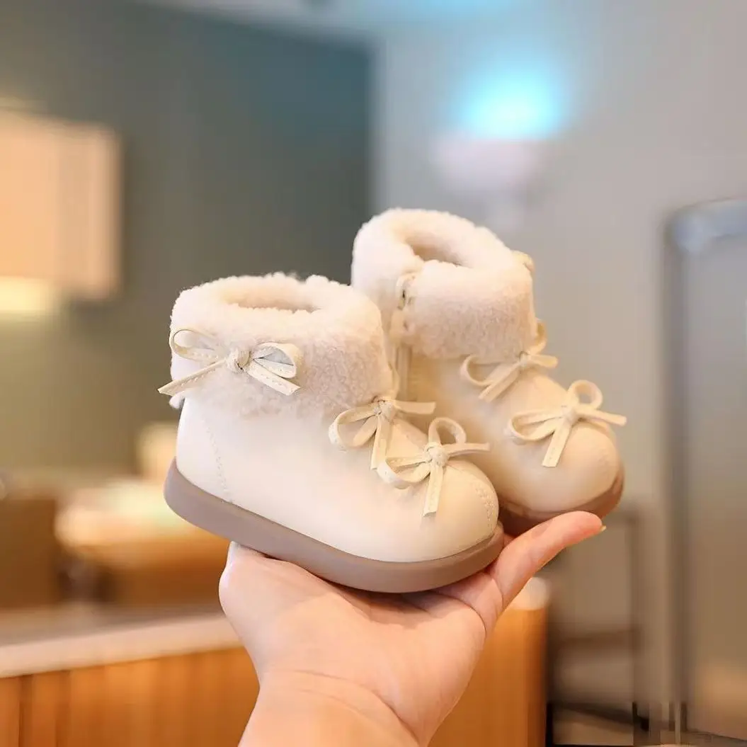 Baby Girl Winter Boots Princess Bow Soft Sole — feature 8