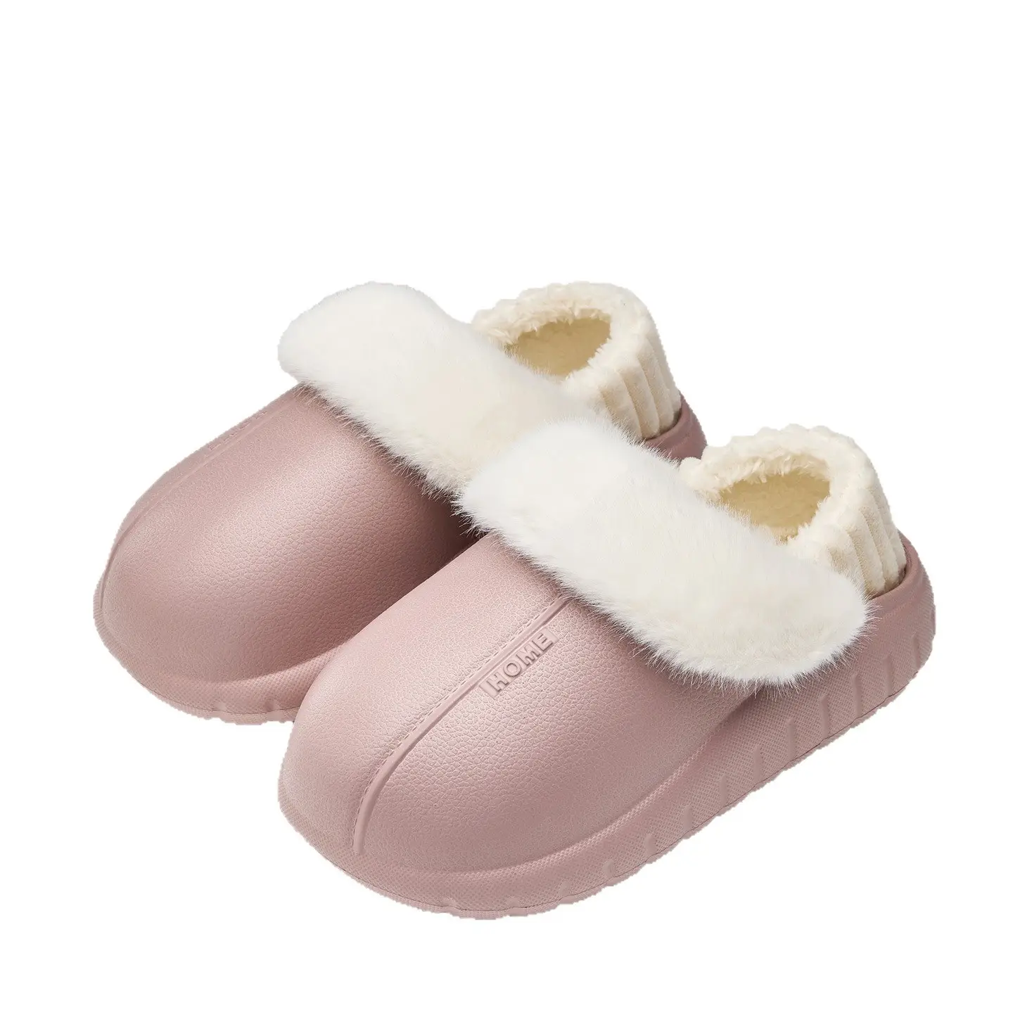Women Cotton Winter Slippers White Warm Indoor Comfort