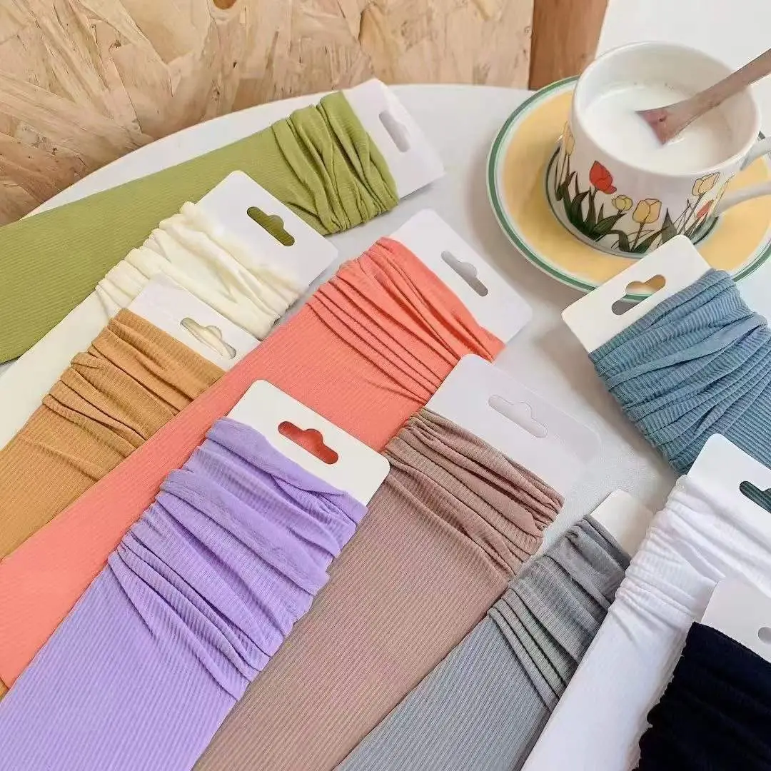 Zhuji Spring and Summer Socks for Women, Ice Silk Socks, Casual Versatile Candy-Colored Slouch Socks, Cool Breathable Mid-Calf Women's Socks — feature 6