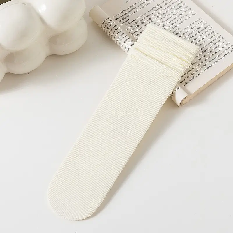 Zhuji Spring and Summer Socks for Women, Ice Silk Socks, Casual Versatile Candy-Colored Slouch Socks, Cool Breathable Mid-Calf Women's Socks